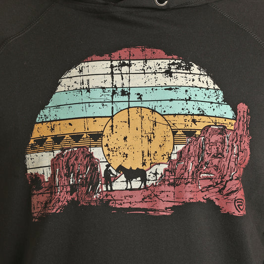 Outerwear Men’s Rock&Roll Denim Graphic Hoodie