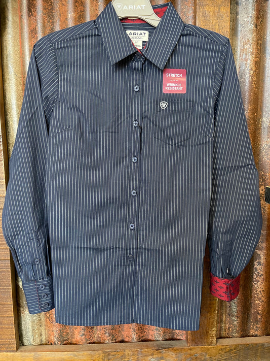 Shirts Women’s Ariat Navy Pinstriped 10037933