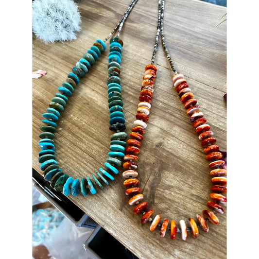 Spiny Oyster disk necklace 066