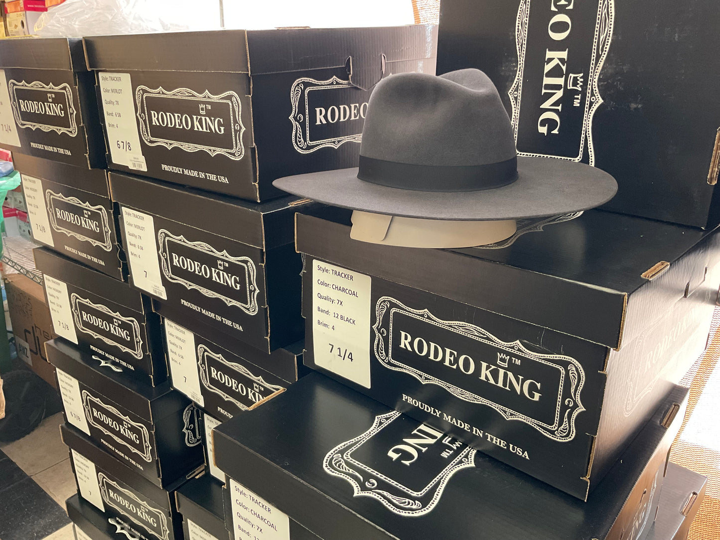 Felt Hats Rodeo King Tracker Charcoal