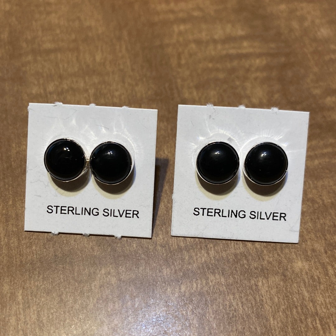 Black Onyx post earrings