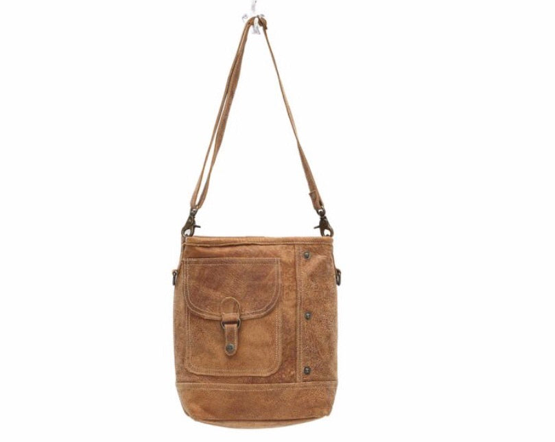 Purse Myra Bag FLAP POCKET LEATHER SHOULDER BAG S-0969