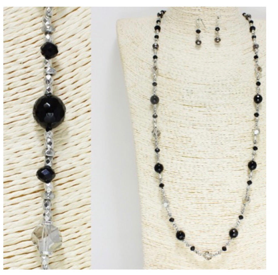 Necklace BLACK long JMN60057 NE5861BK