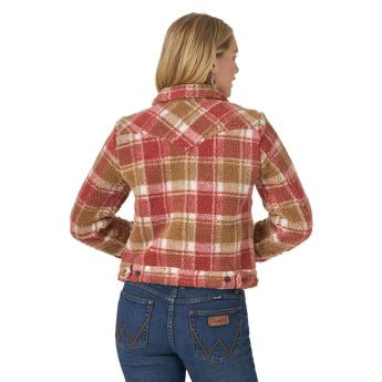 Outerwear Women’s Wrangler Retro Plaid Sherpa Jacket LWJ326E