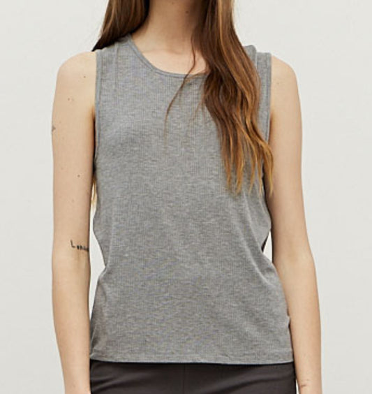 Shirts Womens Rib Shell Tank Top Grade & Gather 40796 Three colors