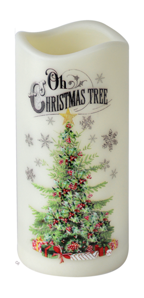 Giftware Oh Christmas Tree Faux Candle MX185511