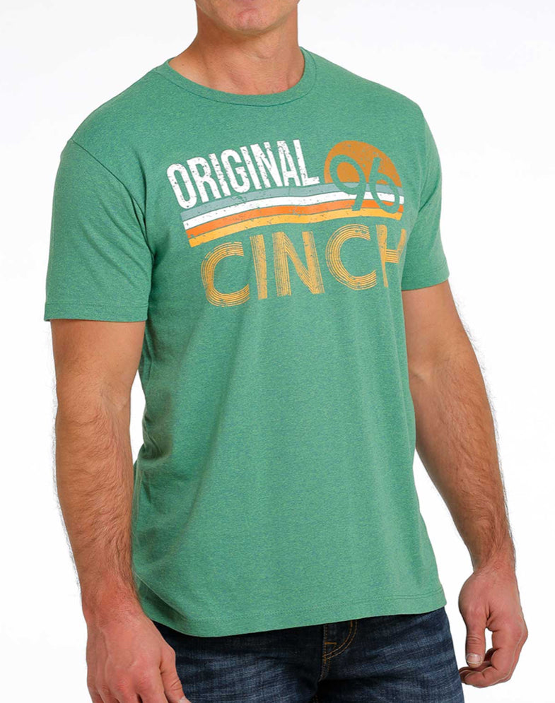 Shirts Men’s Cinch Heather GreenTee MTT1690520