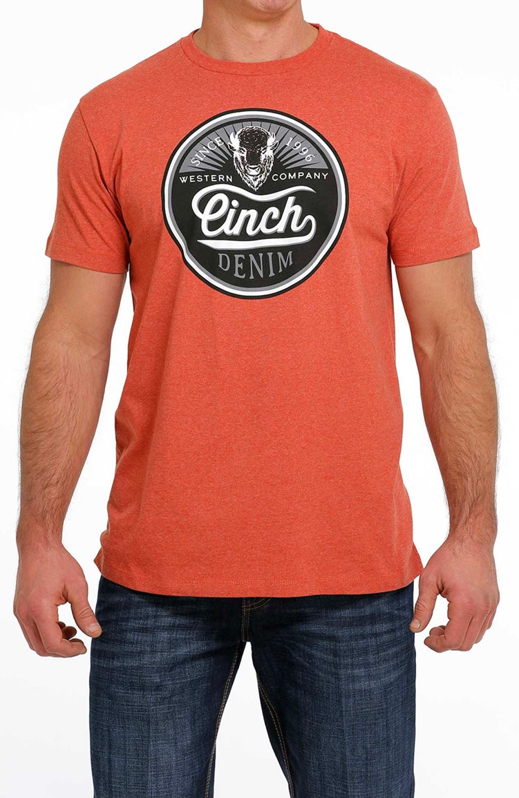 Shirt Men’s Cinch Heather Orange Shirt MTT1690544