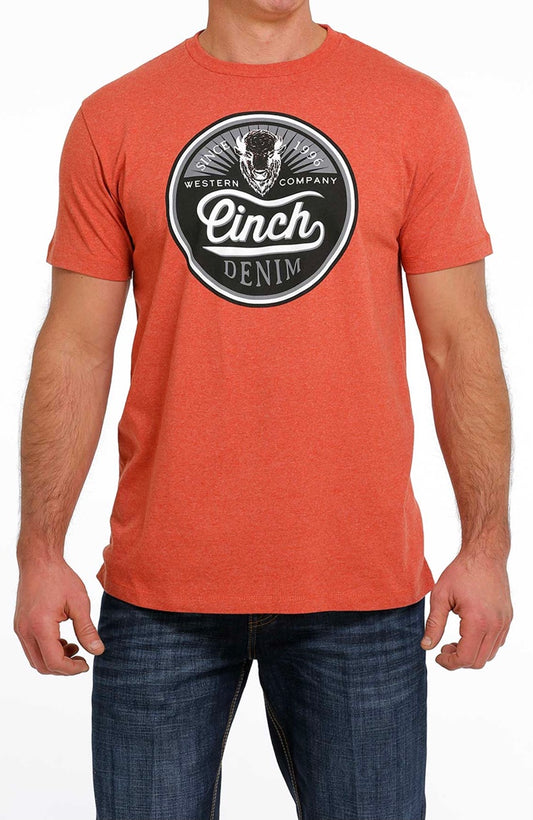 Shirt Men’s Cinch Heather Orange Shirt MTT1690544