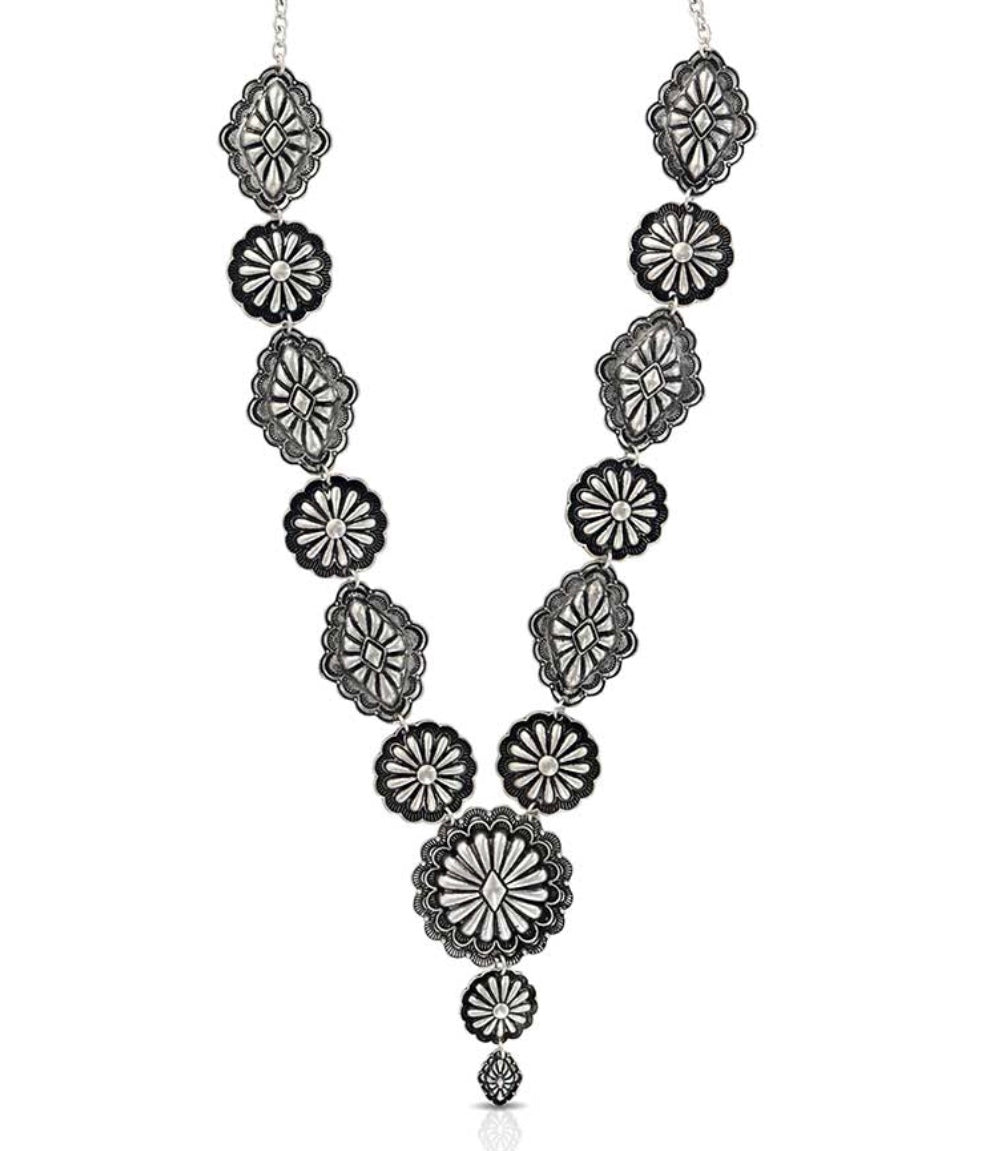 Jewelry Montana Silversmiths Blossoming Concho Necklace ANC5406