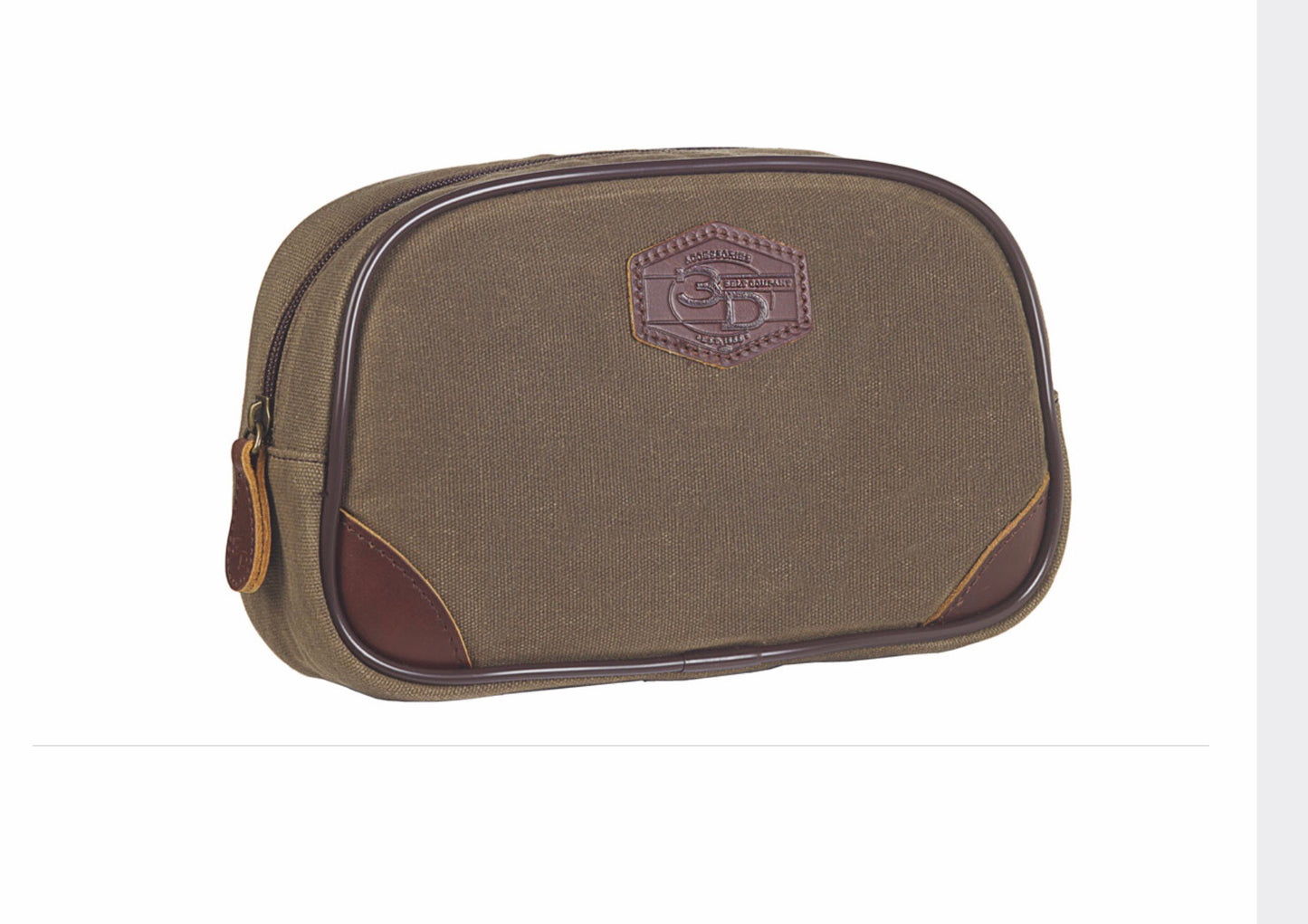 DOT23761C-L Details Rounded Travel Bag Canvas 9-1/2 x 2-1/2 x 5-3/4