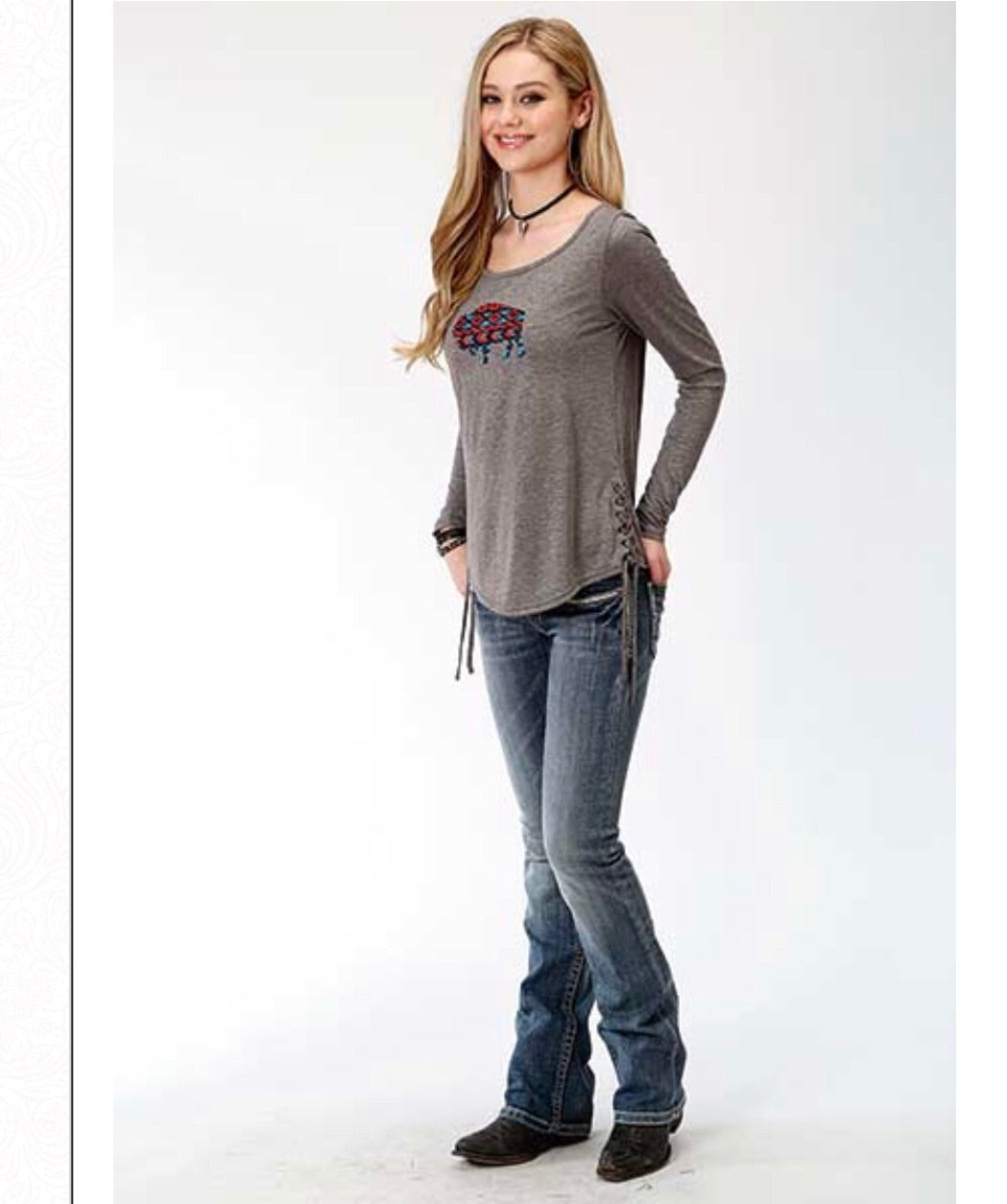 Shirts Women’s Roper Aztec buffalo 338-513-6064