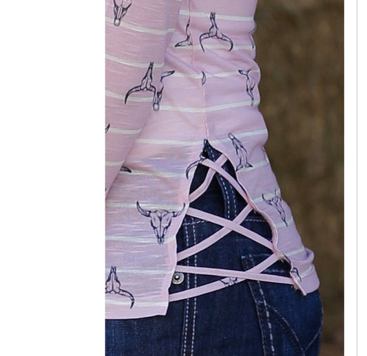 Shirts Women’s Cruel Cow Skull Print CTK7254001