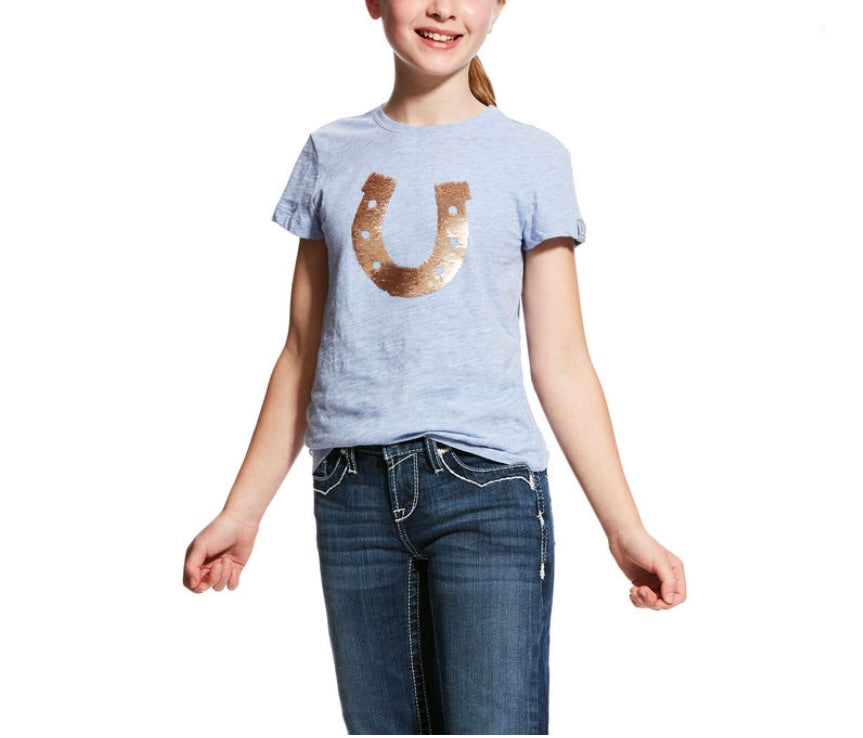 Shirts Kid’s Ariat Sequin shoe tee 10025558