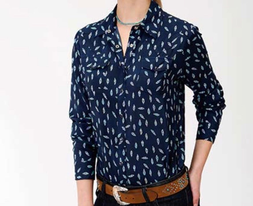 Shirts Kid’s Roper Heather print snap up 380-590-6036