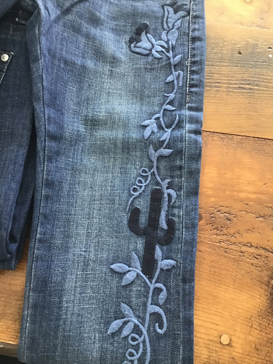 Jeans Women’s Stetson Floral and cactus Boot Cut