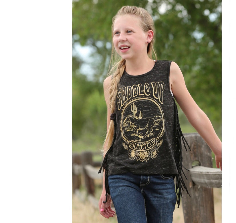 Shirts Kid’s Girls fringe tank top CTK3970002