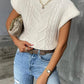 Outerwear Cable Knit Turtleneck Vest TO1830, CWOSWSL0141