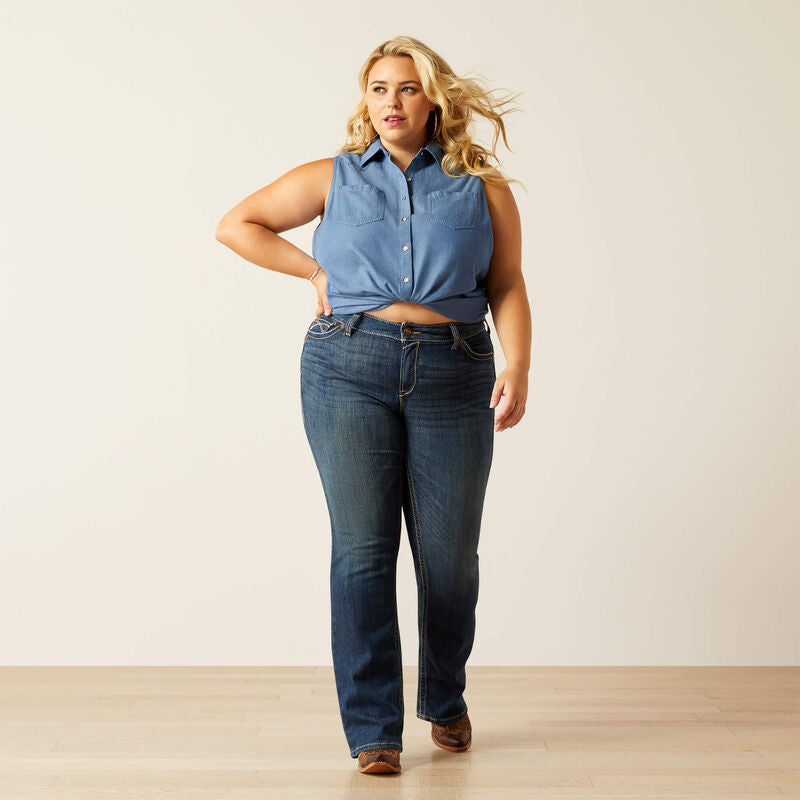 Shirts Women’s Ariat Billie Jean Sleeveless Chambray Top 1005884