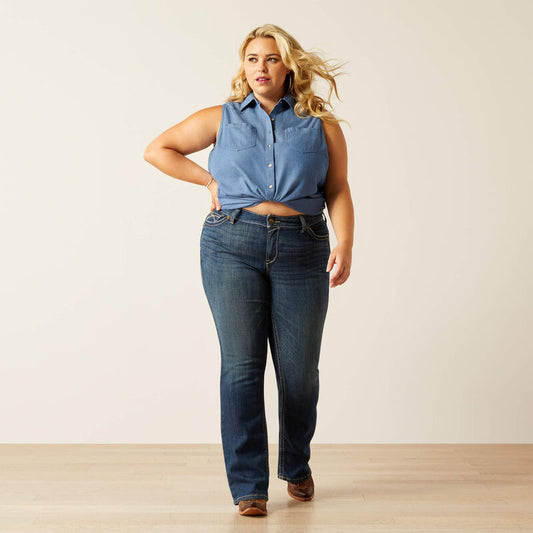 Shirts Women’s Ariat Billie Jean Sleeveless Chambray Top 1005884
