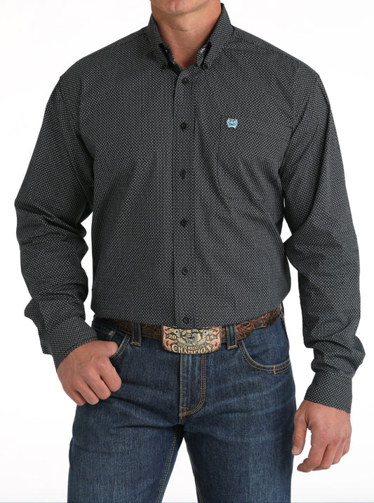 Shirts Mens Cinch Black Geo MTW105799X