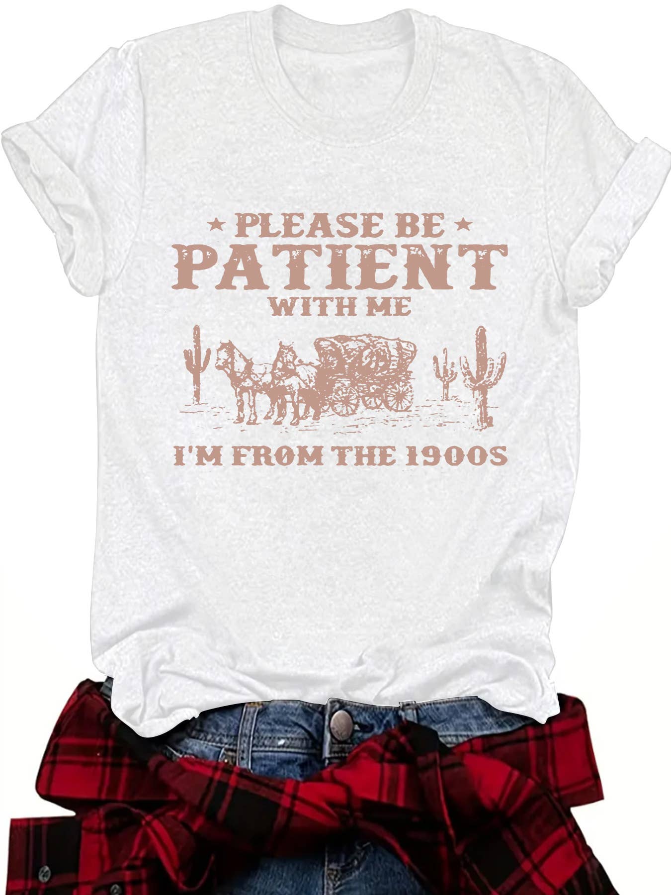 Women’s Graphic Tee Please Be Patient RCJY03582