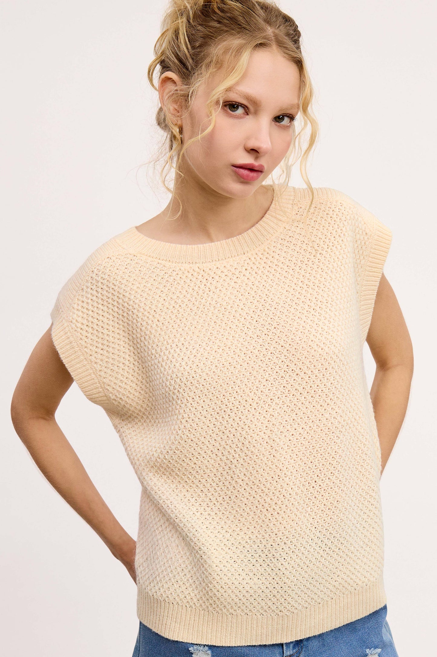 Knit Sweater Vest HDS3602 Outerwear Women’s