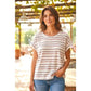 Shirts Women’s STRIPED CREW NECK TOP 20673