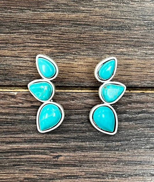 724212, Turquoise Stud Earrings