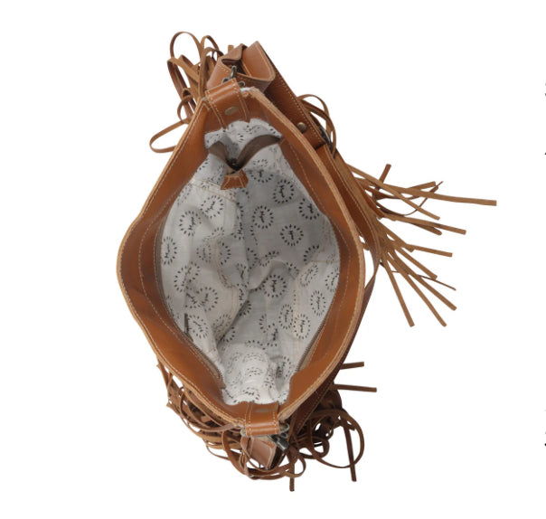 Purses Myra Bag Raw Umber Hand-Tooled Bag S-4377