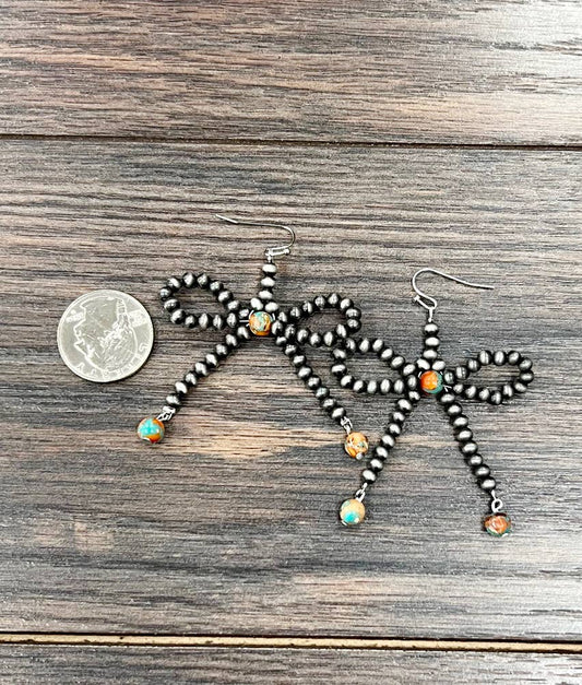 726097, Handmade 4mm Navajo Bow Earrings