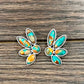 726394, Western Gemstone Stud Earrings