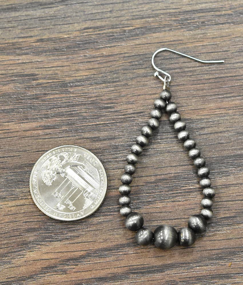 721357, Drop Navajo Bead Earrings