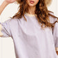 Shits Women’s Loose Fit Striped Short Sleeve Crew Neckline Top MCT7688