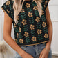 SW1325 Knit Top with Floral Detail