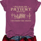 Women’s Graphic Tee Please Be Patient RCJY03582