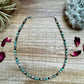 Torpedo choker Sterling Silver Pearls and turquoise choker CHO-NAV-049-TUR