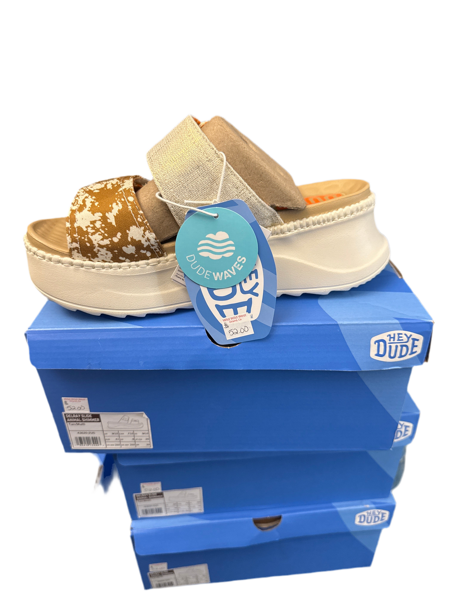 Shoes Women’s Hey Dude Delray Slide Animal Shimmer 43620-2UG
