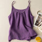TO1185 Cotton Linen Camisole Tank Top