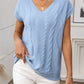 Shirts Women’s V-Neck Cable-Knit Top RCJW05285