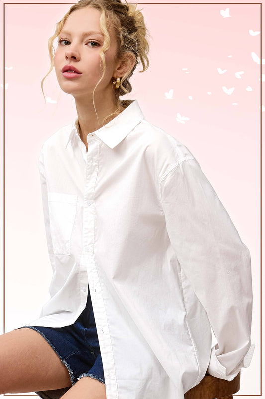 Shirts Women’s Collared Button Down Poplin SRT7809
