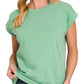 3381 Round Neck Folded Short Sleeve T-shirt CT3381Y