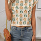 SW1325 Knit Top with Floral Detail