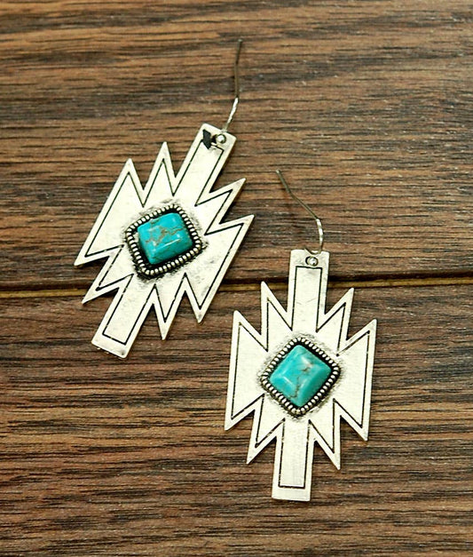 Aztec Turquoise Earrings 720253