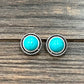 720598-1, 10mm Round Turquoise Stud Earrings