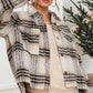 Outerwear Plaid Soft Brushed Button Down Jacket JKT1791