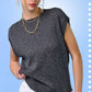 Outerwear Women’s Loose Fit Knit Sweater Vest JCS3598