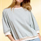 Shits Women’s Loose Fit Striped Short Sleeve Crew Neckline Top MCT7688