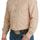 Shirts Men’s Cinch Modern Fit Tan Geo Print Long Sleeve Buton Up MTW1347091