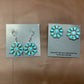 Jewelry Earnings Sterling Silver And Turquoise Flower